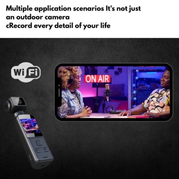 2025 Mini Pocket 4K Gimbal Camera – Ultra HD Sports Action Camera with WiFi - Picture 9 of 11